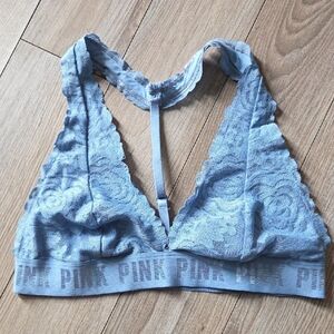 PINK Victoria's Secret Light Blue Lace Bralette Med Or Large